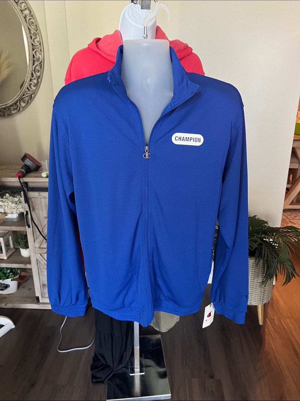 Champion Royal Blue Zip-Front Athletic Jacket